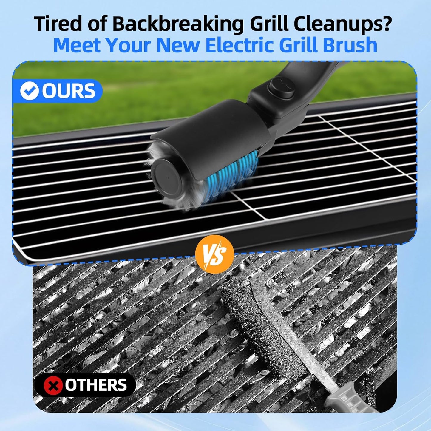 GrillBoss Cordless Power Scrubber Pro