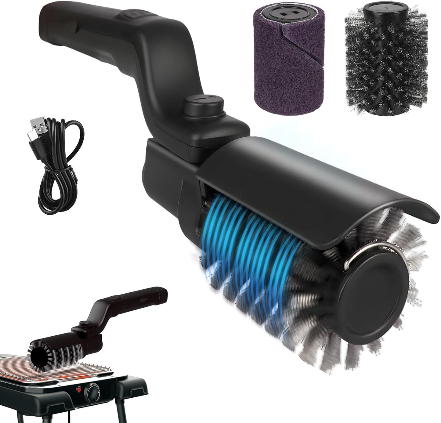 GrillBoss Cordless Power Scrubber Pro